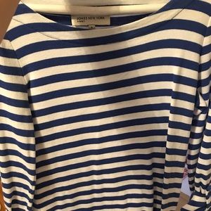 Blue and white stripped T-shirt dress